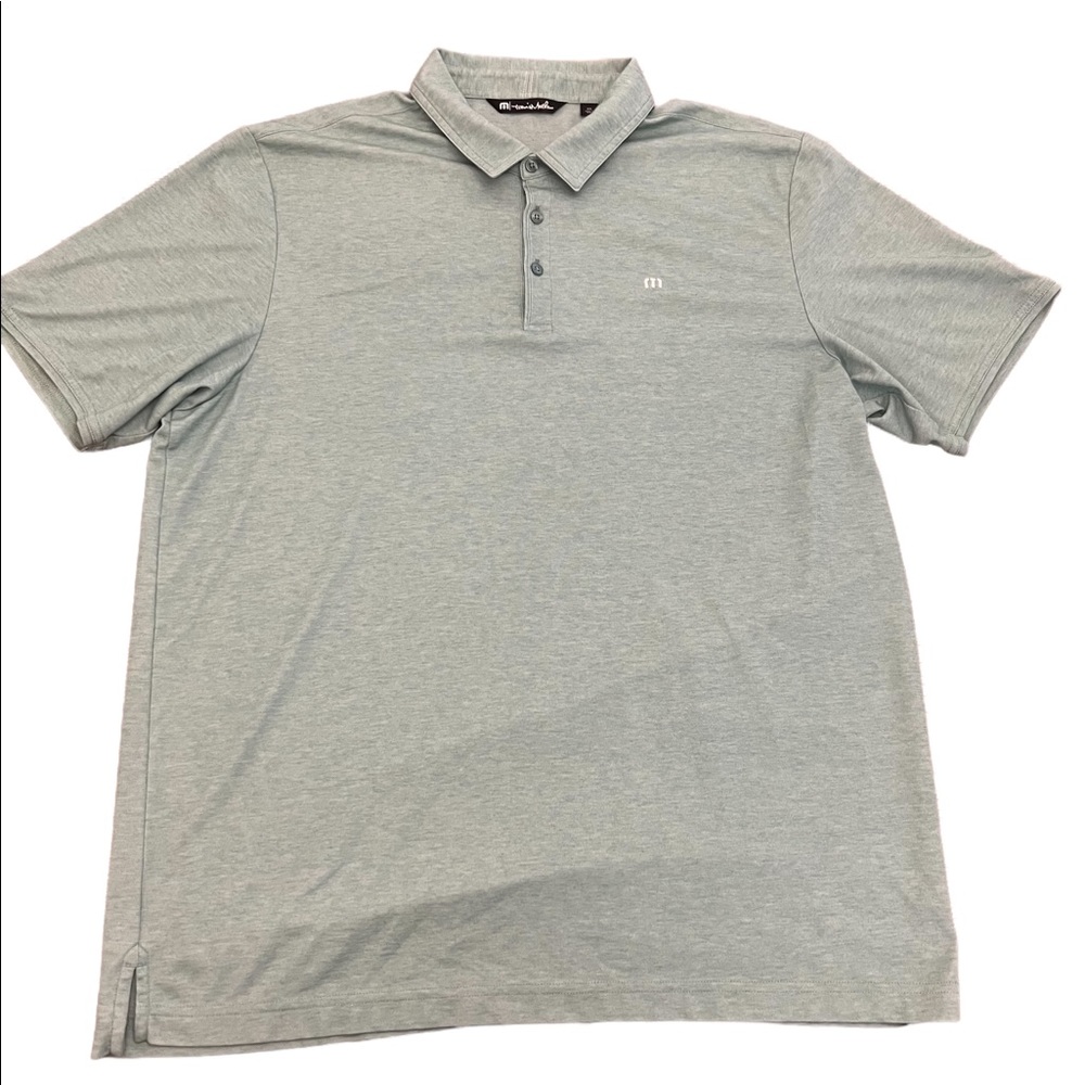 Travis Mathew Men’s Golf Polo Short Sleeve Shirt Green Size XXl 2XL EUC!